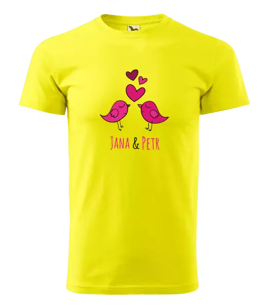 Pánske tričko Vtáčiky s menami