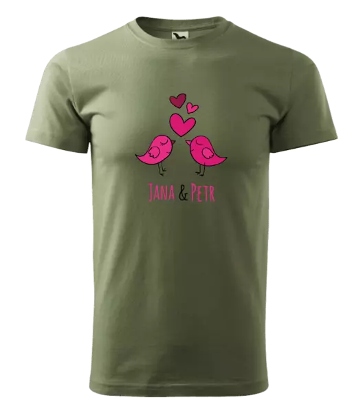 Pánske tričko Vtáčiky s menami