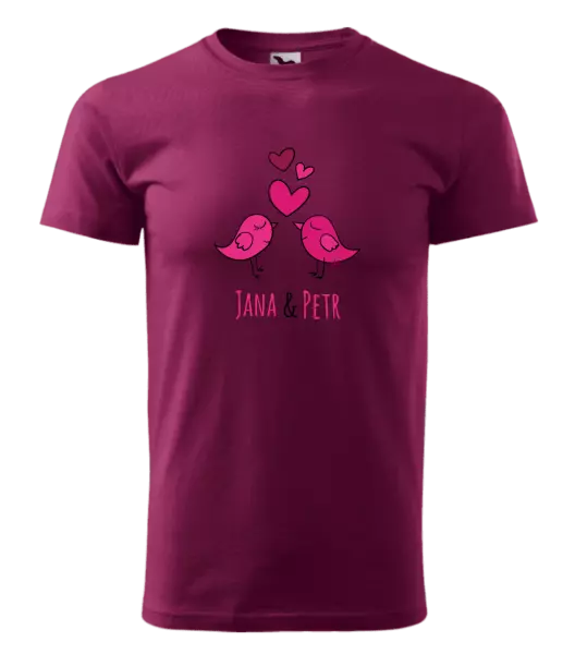 Pánske tričko Vtáčiky s menami