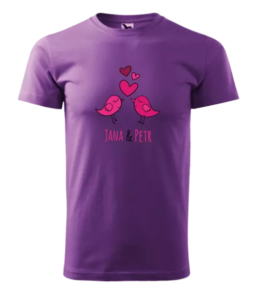Pánske tričko Vtáčiky s menami