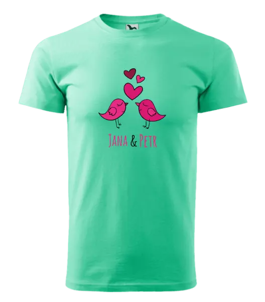 Pánske tričko Vtáčiky s menami