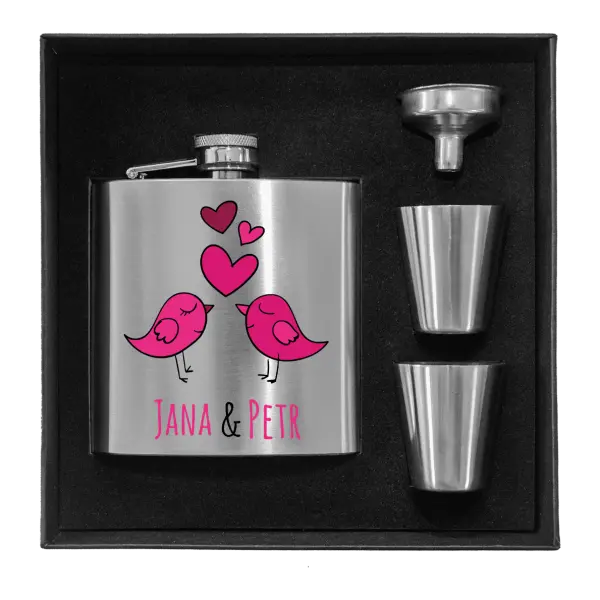 Ploskačka v krabičke Vtáčiky s menami