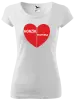 Dámske tričko Rozpolené srdce s menami