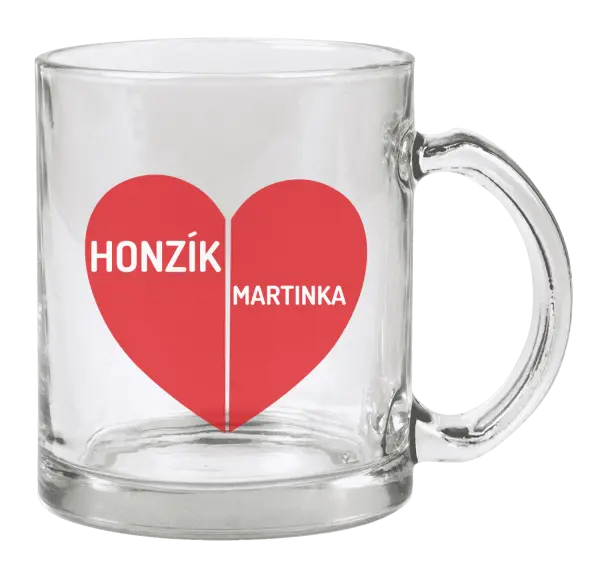 Hrnček Rozpolené srdce s menami