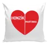 Vankúš Rozpolené srdce s menami