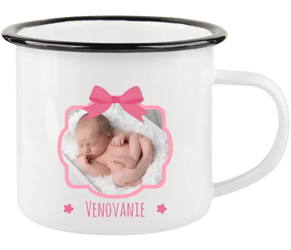 Plecháčik Ružová mašľa s fotografiou