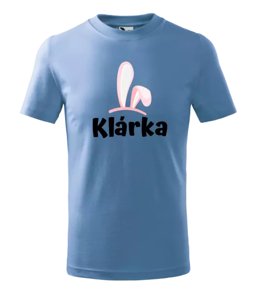 Detské veľkonočné tričko Ružové ušká s menom