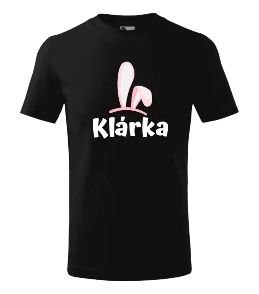 Detské veľkonočné tričko Ružové ušká s menom