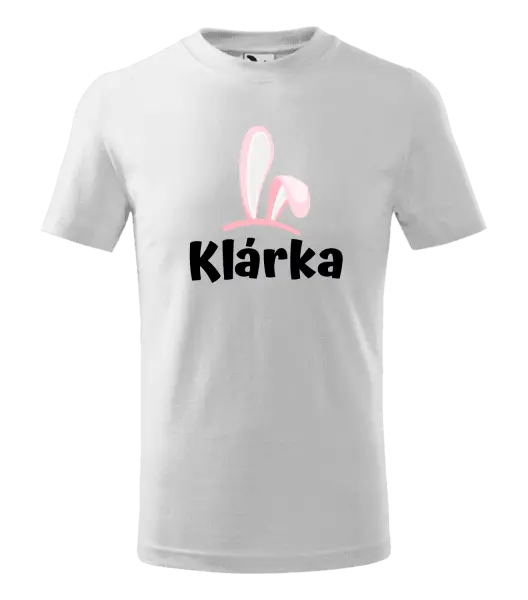 Detské veľkonočné tričko Ružové ušká s menom