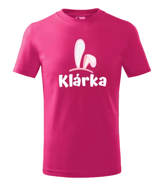 Detské veľkonočné tričko Ružové ušká s menom