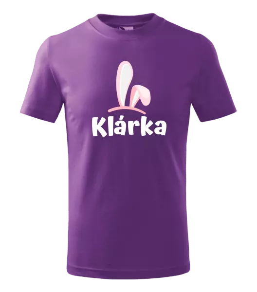 Detské veľkonočné tričko Ružové ušká s menom