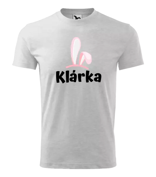 Detské veľkonočné tričko Ružové ušká s menom