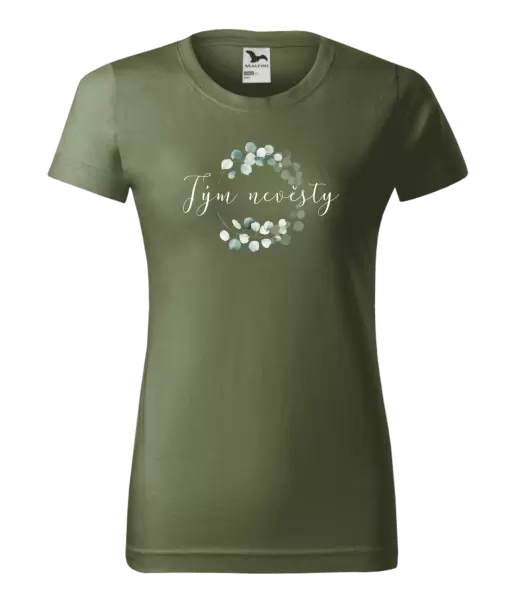 Dámské tričko Tým nevěsty - eukalyptus