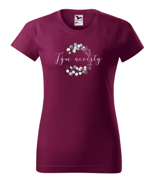 Dámské tričko Tým nevěsty - eukalyptus
