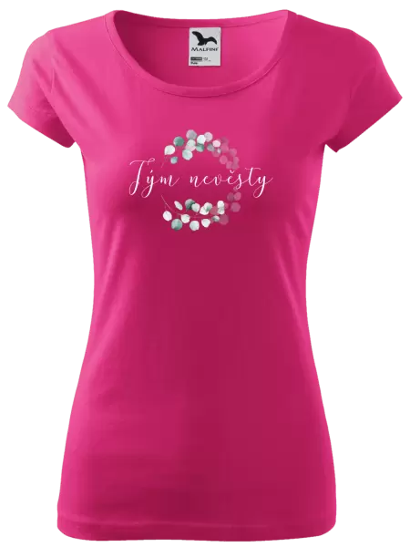 Dámské tričko Tým nevěsty - eukalyptus