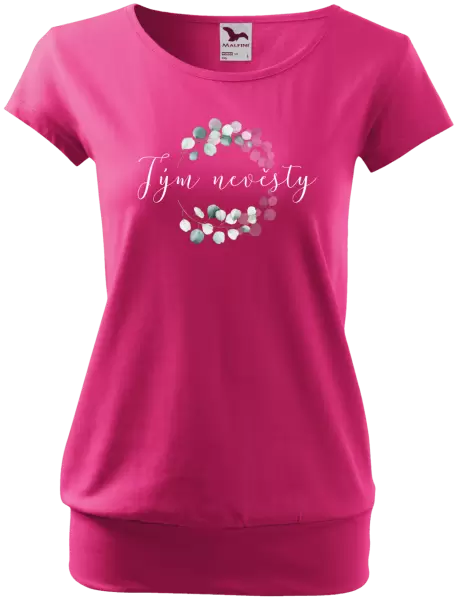 Dámské tričko Tým nevěsty - eukalyptus
