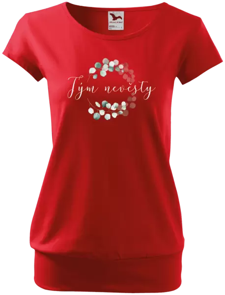 Dámské tričko Tým nevěsty - eukalyptus