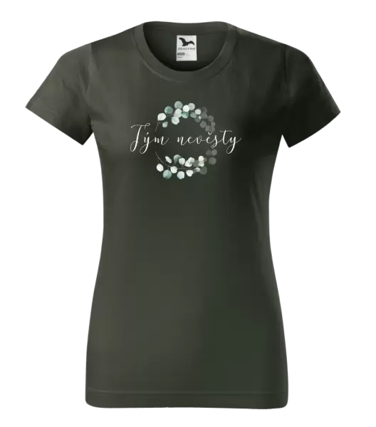 Dámské tričko Tým nevěsty - eukalyptus