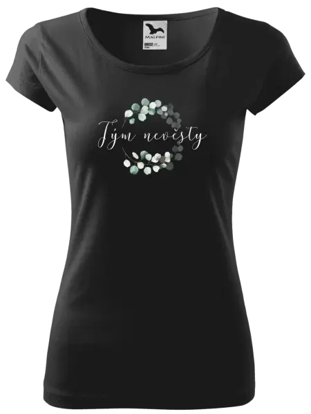 Dámské tričko Tým nevěsty - eukalyptus