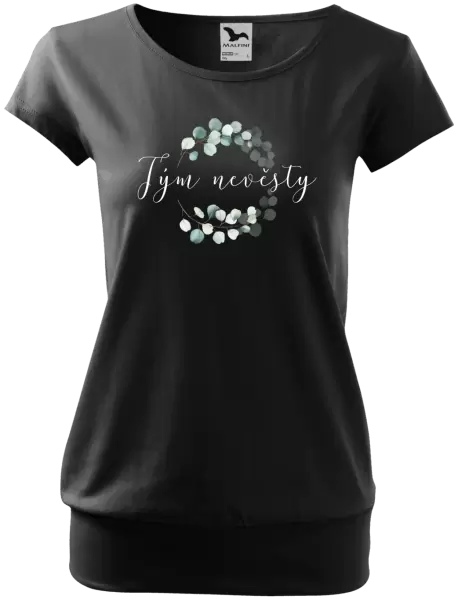 Dámské tričko Tým nevěsty - eukalyptus