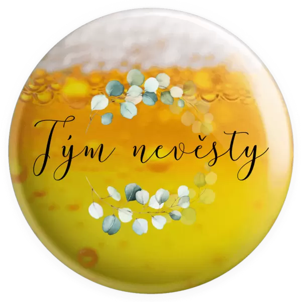 Placka Tým nevěsty - eukalyptus