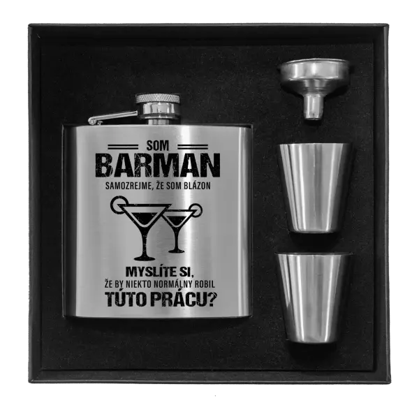 Ploskačka v krabičke Samozrejme, že som blázon - barman