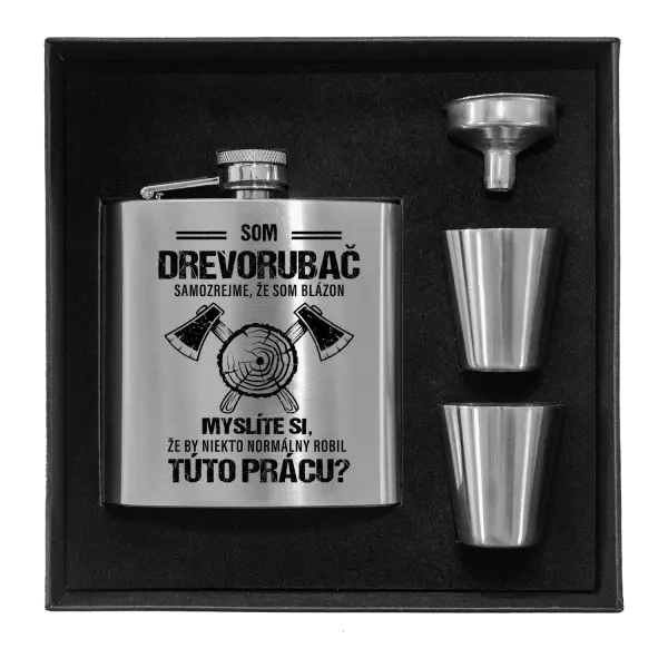 Ploskačka v krabičke Samozrejme, že som blázon - drevorubač