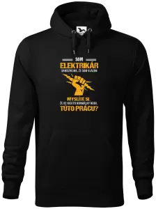 Pánska mikina Samozrejme, že som blázon - elektrikár