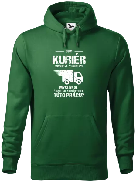 Pánska mikina Samozrejme, že som blázon - kuriér