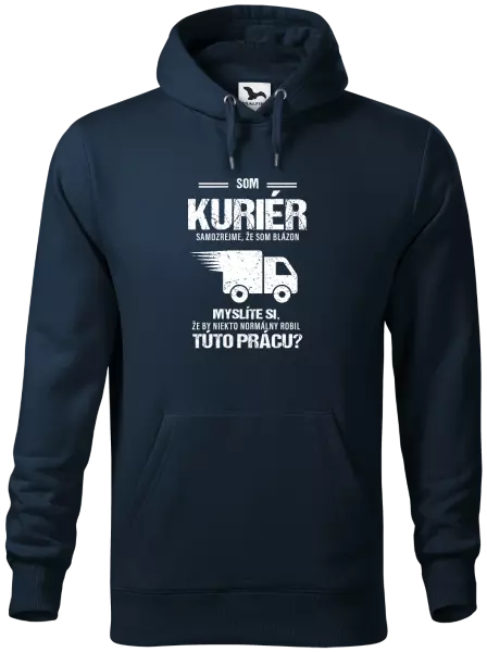 Pánska mikina Samozrejme, že som blázon - kuriér
