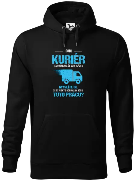 Pánska mikina Samozrejme, že som blázon - kuriér