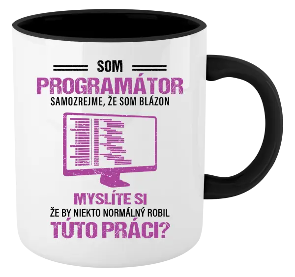 Hrnček  Samozrejme, že som blázon - programátor