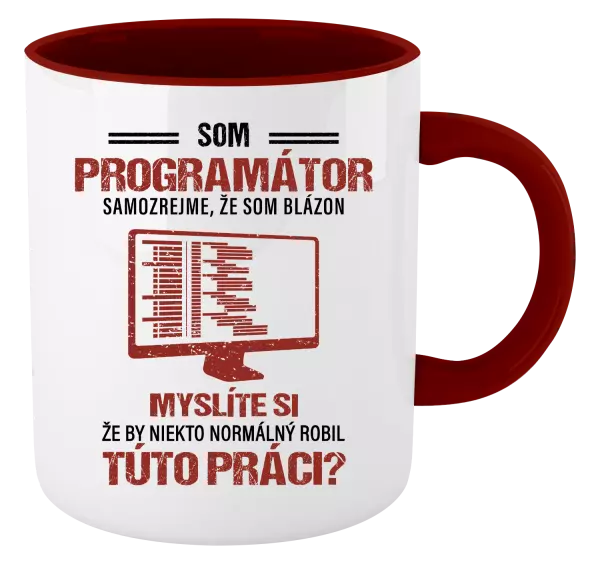 Hrnček  Samozrejme, že som blázon - programátor