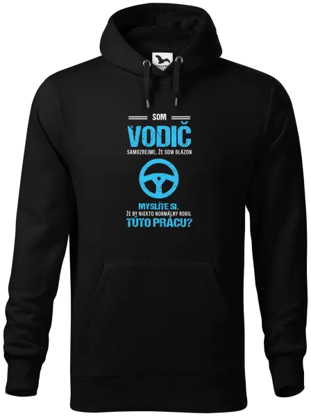 Pánska mikina Samozrejme, že som blázon - vodič