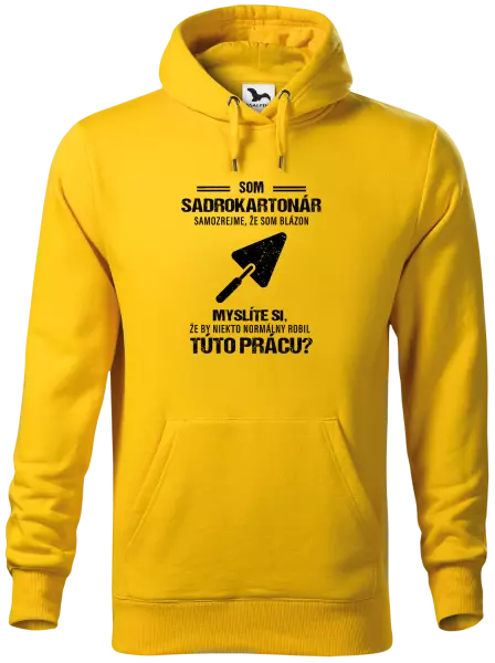 Pánska mikina Samozrejme, že som blázon - sadrokartonár