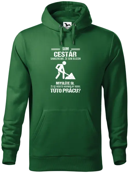 Pánska mikina Samozrejme, že som blázon - cestár