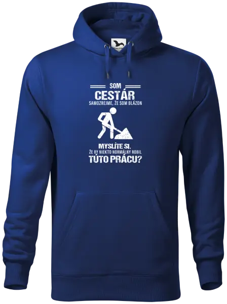 Pánska mikina Samozrejme, že som blázon - cestár