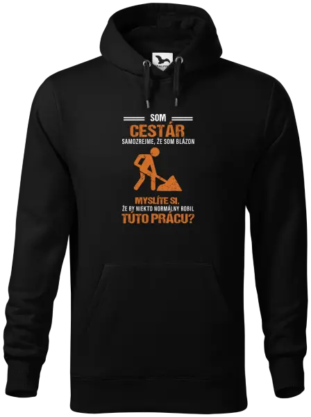 Pánska mikina Samozrejme, že som blázon - cestár