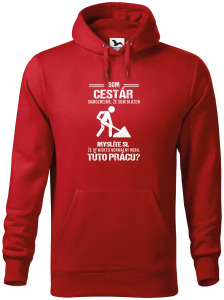 Pánska mikina Samozrejme, že som blázon - cestár