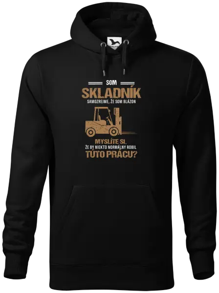 Pánska mikina Samozrejme, že som blázon - skladník