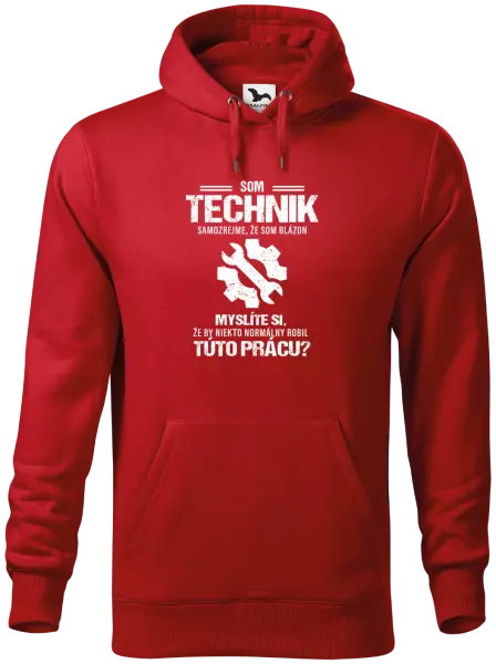 Pánska mikina Samozrejme, že som blázon - technik