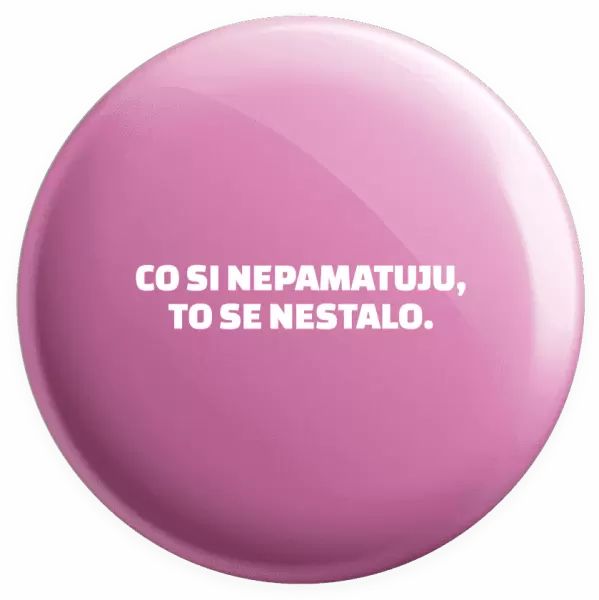 Placka Co si nepamatuju, to se nestalo