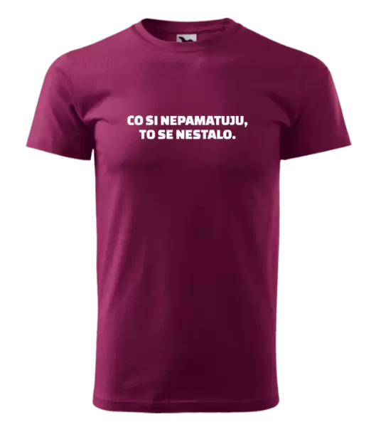 Pánské tričko Co si nepamatuju, to se nestalo