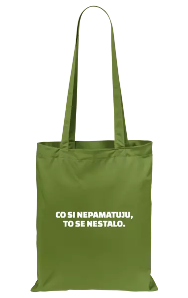 Látková taška Co si nepamatuju, to se nestalo