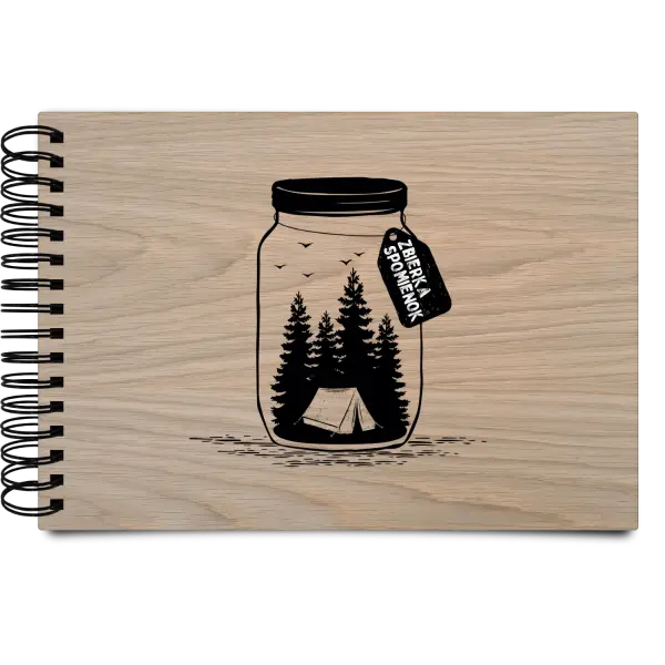 Drevený album s krúžkovou väzbou Zbierka spomienok