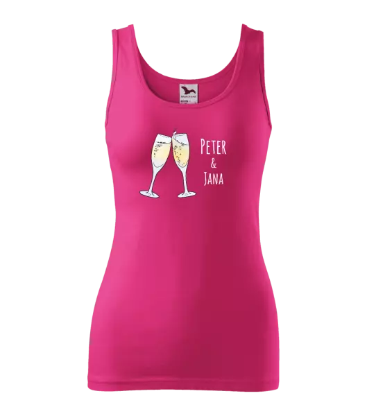 Dámske tielko Poháre s menami