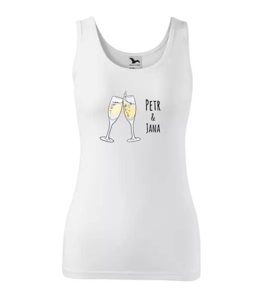 Dámske tielko Poháre s menami