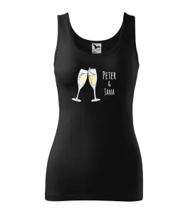 Dámske tielko Poháre s menami