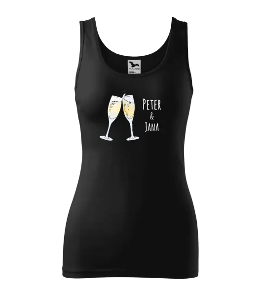 Dámske tielko Poháre s menami