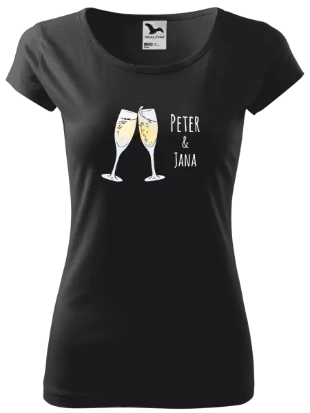 Dámske tričko Poháre s menami